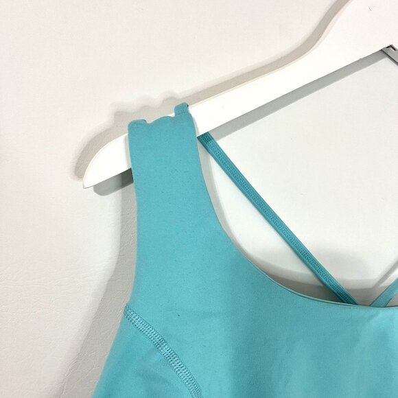 Torrid Blue Happy Camper Low-Impact Wireless Strappy Back Active Sports Bra 5X - Picture 7 of 7